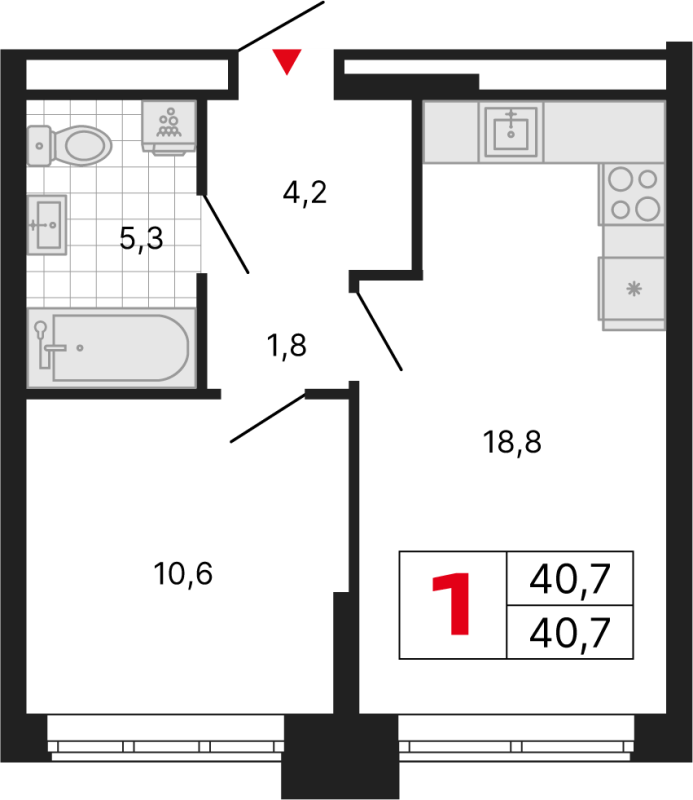 Продажа 1-комн квартиры в новостройке Москва г., Перовское ш.,  к. 1