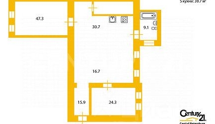 3-комн квартира Фурштатская улица, 20