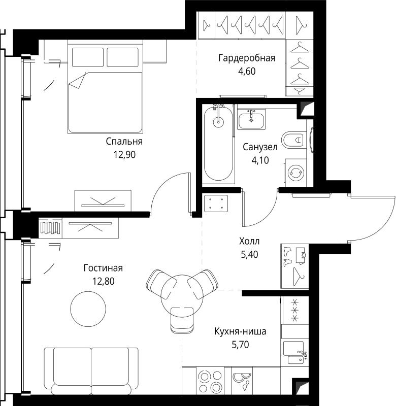 Продажа 1-комн квартиры в новостройке Москва г., Верейская ул.,  к. SET.1.1