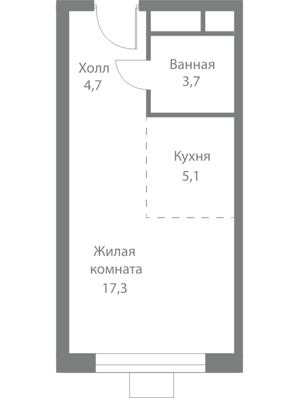 Продажа студии Москва г., Сколковское ш.,  к. 4
