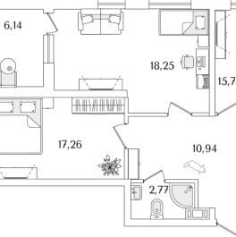 Продажа 2-комн квартиры в новостройке Санкт-Петербург г., Октябрьская наб., к. 1 Продажа 2-комн квартиры в новостройке Санкт-Петербург г., Октябрьская наб., к. 1