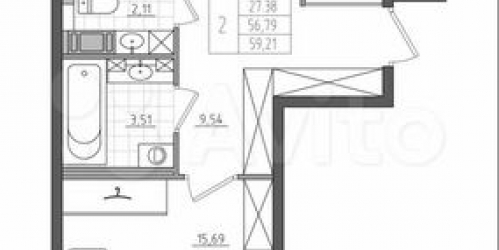2-комн квартира Прилукская улица,  д. 28