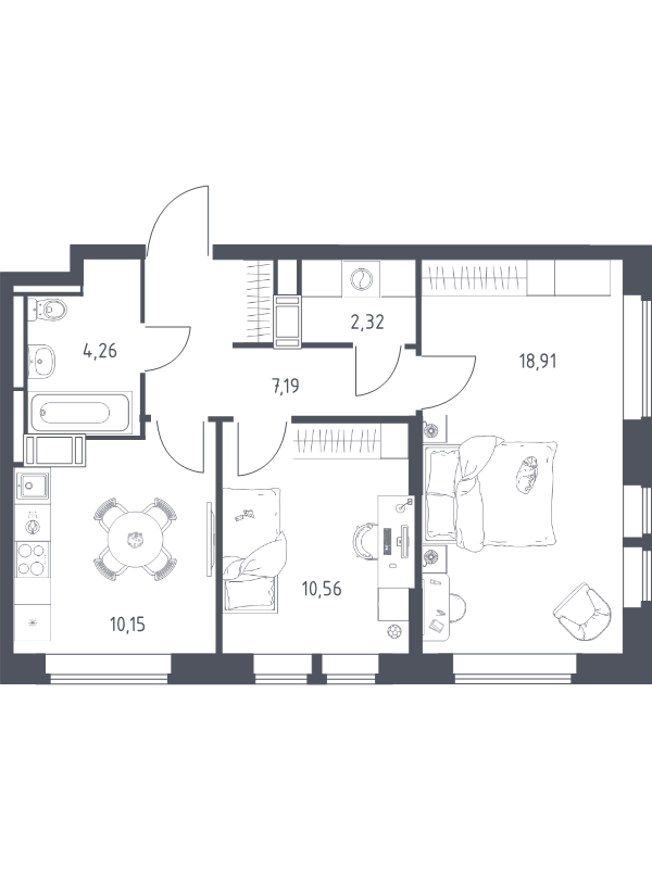 Продажа 2-комн квартиры в новостройке Путилково д., Путилковское ш.,  к. 28