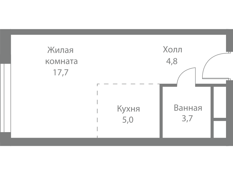 Продажа студии Москва г., Сколковское ш.,  к. 4