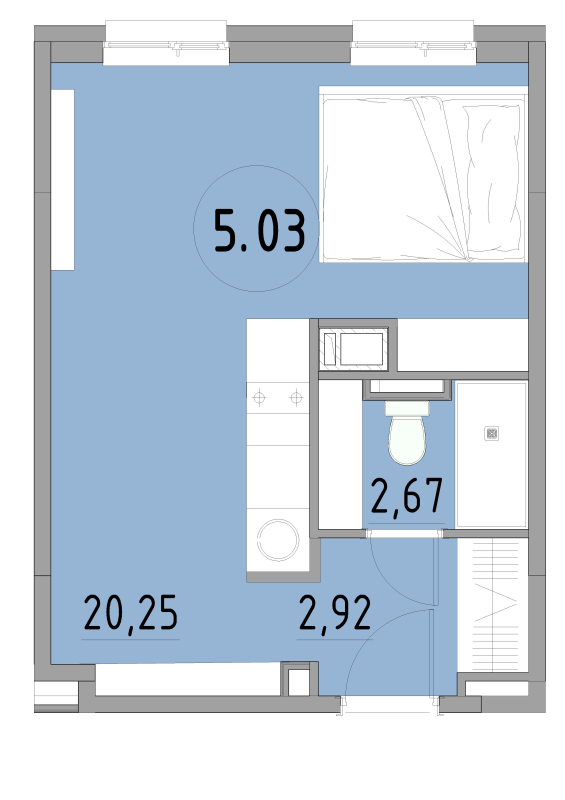 Продажа студии Санкт-Петербург г., 3-й Рабфаковский пер.,  к. 1