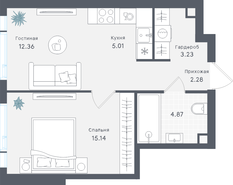 Продажа 1-комн квартиры в новостройке Москва г., Сокольнический Вал ул.,  к. 2
