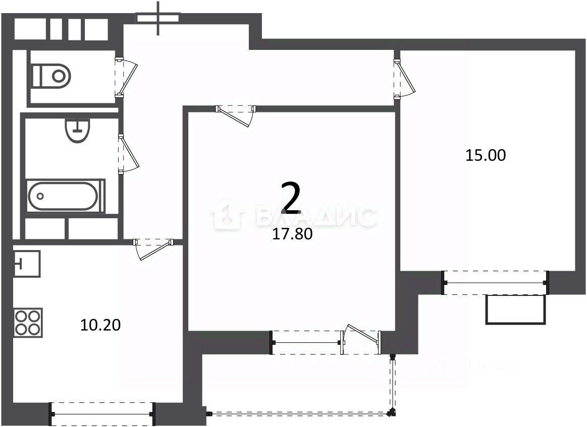 Продажа 2-комн квартиры на вторичном рынке Балаклавский проспект, 17
