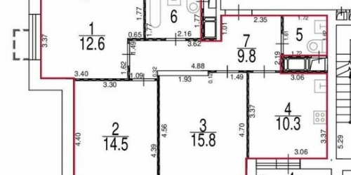 3-комн квартира улица Вилиса Лациса,  д. 27