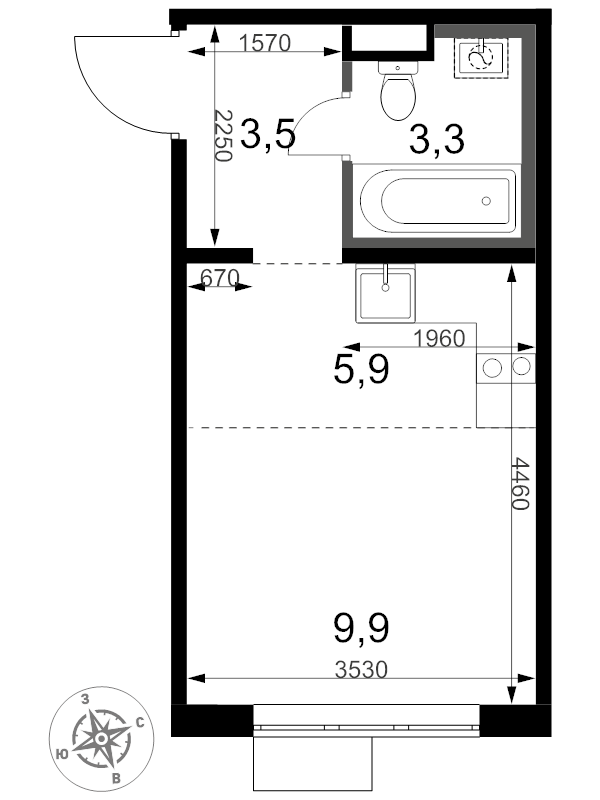 Продажа студии Химки г., Олимпийская ул.,  к. 1.2