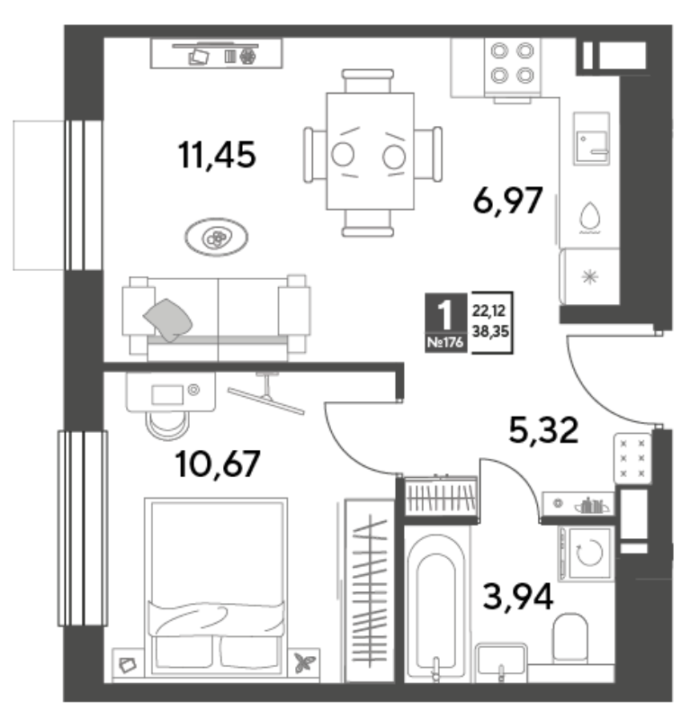Продажа 1-комн квартиры в новостройке Пушкино г., Зелёная Роща ул.,  к. 11