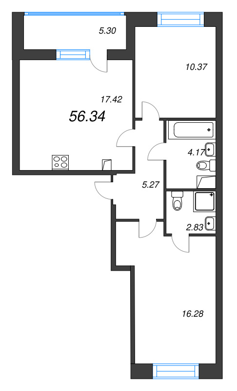 Продажа 2-комн квартиры в новостройке Новосаратовка д., Покровская Дорога ул.,  к. 8