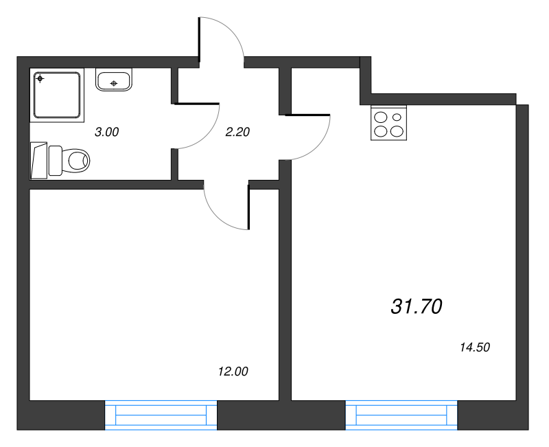 Продажа 1-комн квартиры в новостройке Ковалево п., Поперечная ул.,  к. 8