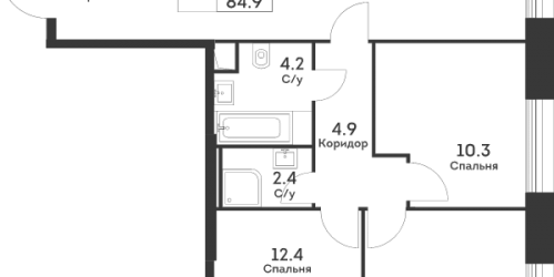 3-комн квартира Москва г., Обручева ул.,  к. 6