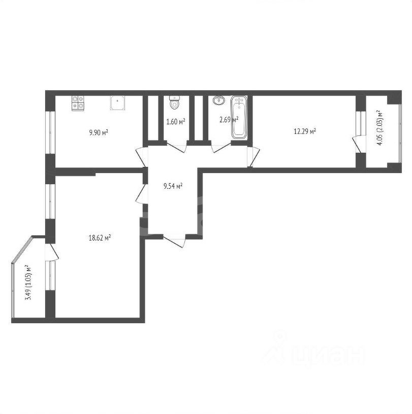 Продажа 2-комн квартиры на вторичном рынке Лыткарино, улица Ленина, 12