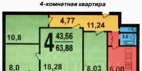 4-комн квартира Штурвальная улица,  д. 3 с2
