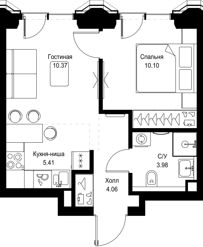 Продажа 1-комн квартиры в новостройке Москва г., Верейская ул.,  к. SET.2.А