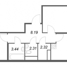 Продажа 2-комн квартиры в новостройке Санкт-Петербург г., Курская ул.,  к. 1