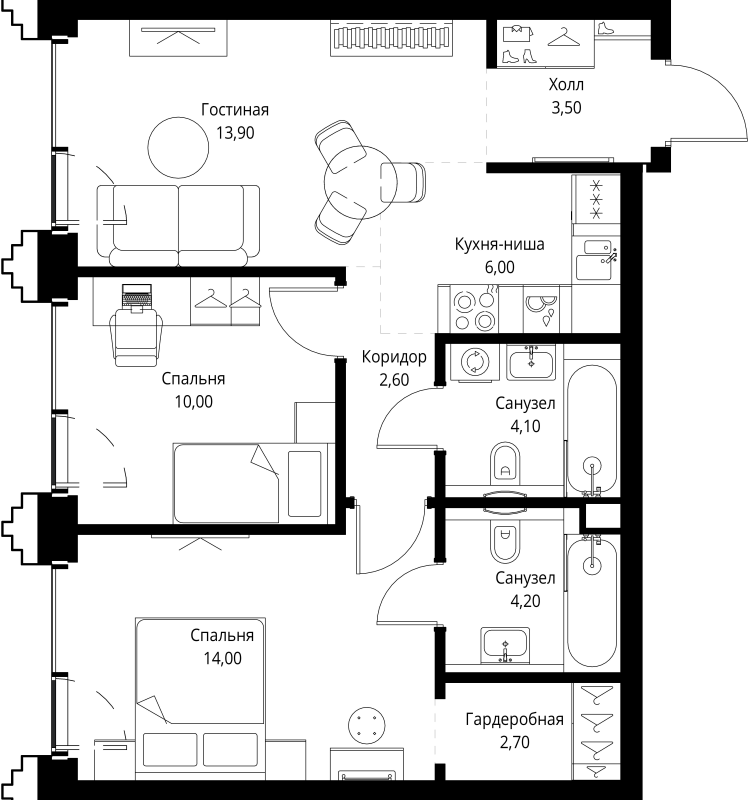 Продажа 2-комн квартиры в новостройке Москва г., Верейская ул.,  к. SET.1.2
