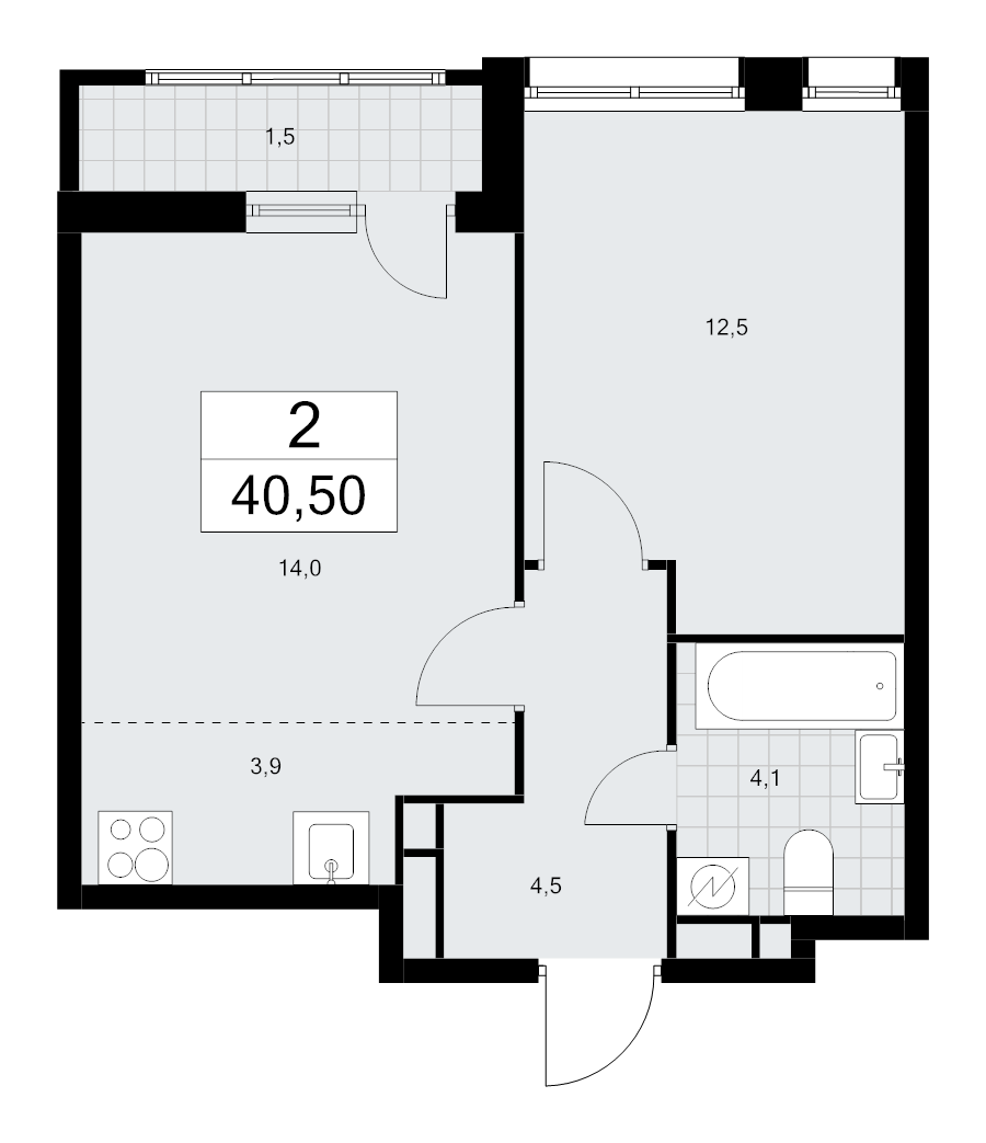 Продажа 1-комн квартиры в новостройке Марушкинское пос., Боровское ш.,  к. 1.2