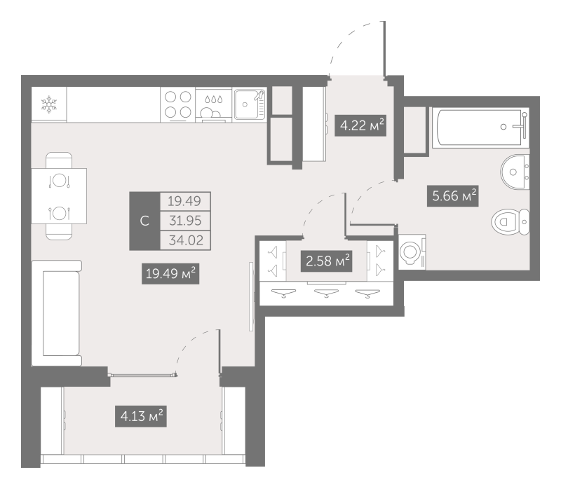 Продажа студии Шушары п., Московское ш.,  к. 4