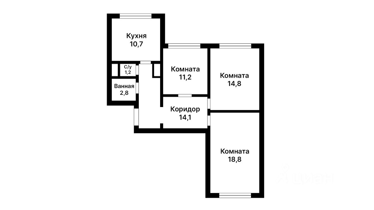 Продажа 3-комн квартиры на вторичном рынке Белореченская улица, 30