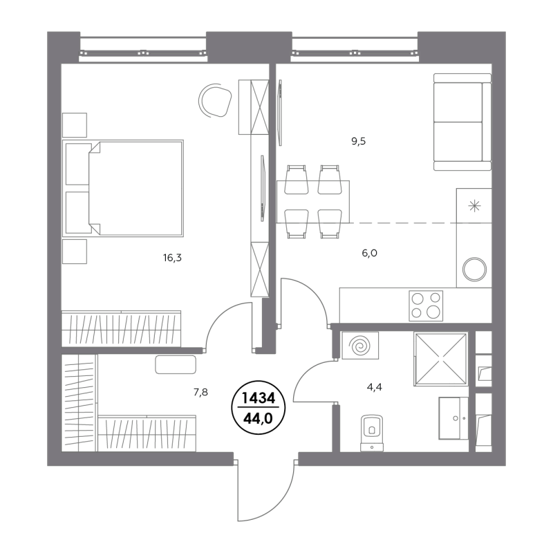 Продажа 1-комн квартиры в новостройке Москва г., Шоссейная ул.,  к. 1.3