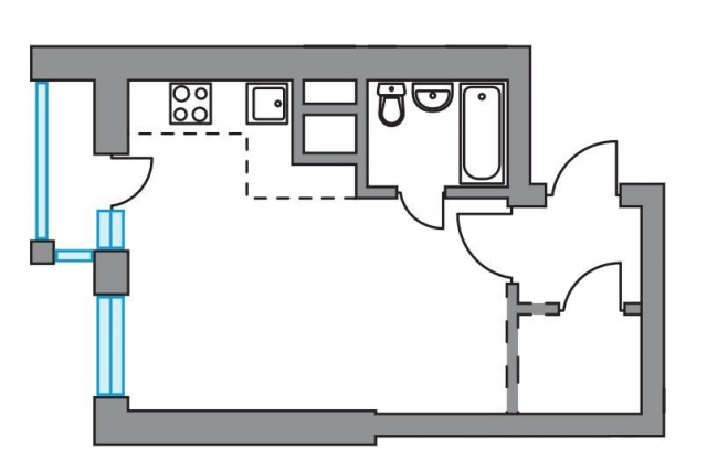 Планировка ЖК Бригантина,  м2