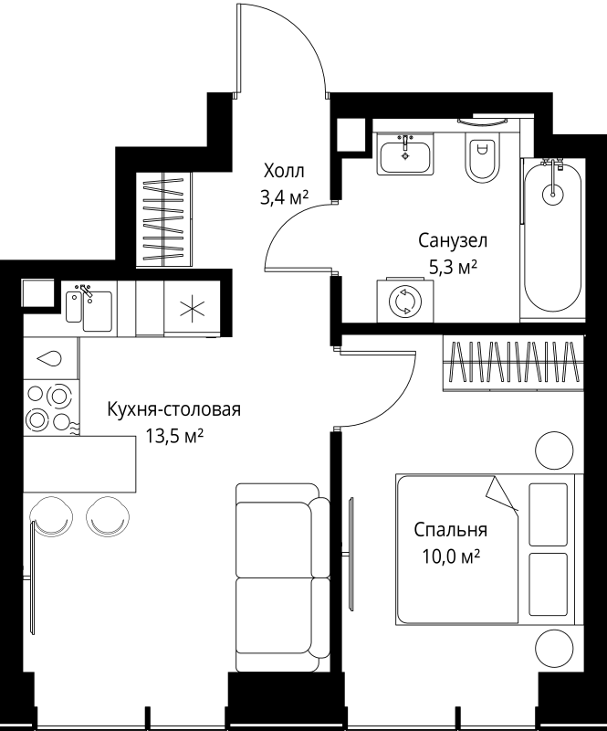 Продажа 1-комн квартиры в новостройке Москва г., Верейская ул.,  к. 1.3