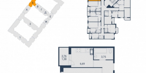 1-комн квартира Ломоносов г., Михайловская ул. ,  д. 51,  к. 3