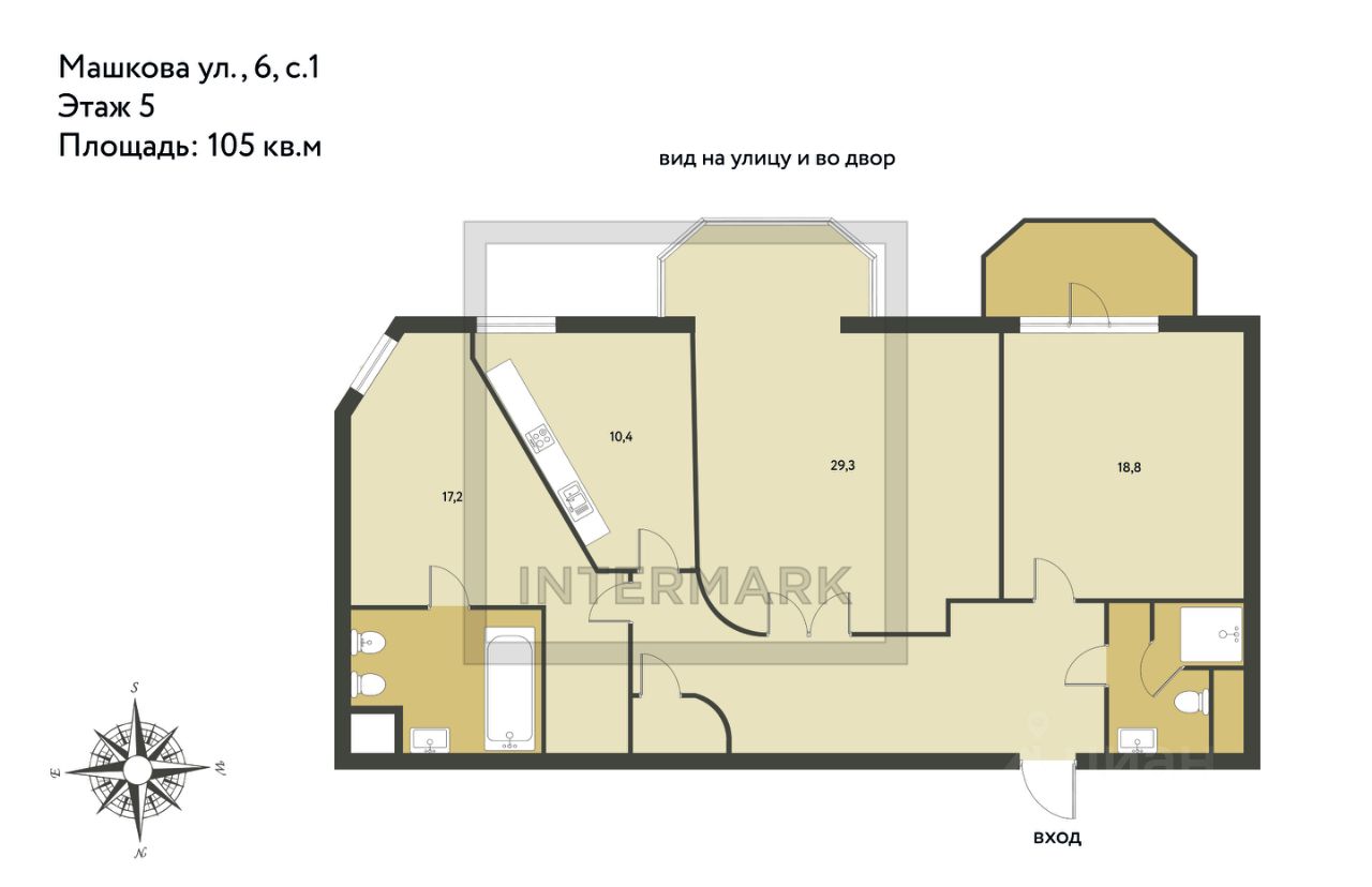 Продажа 3-комн квартиры на вторичном рынке улица Машкова, 6С1