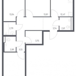 Продажа 3-комн квартиры на вторичном рынке ул Аэростатная,  д. 14,  к. 1
