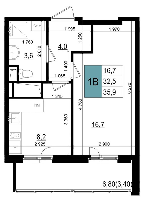 Продажа 1-комн квартиры в новостройке Одинцово г.,  к. 23