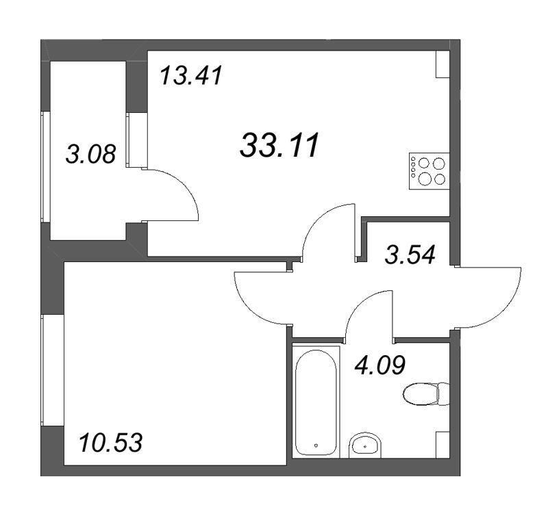 Продажа 1-комн квартиры в новостройке Санкт-Петербург г., Фучика ул.,  к. 3