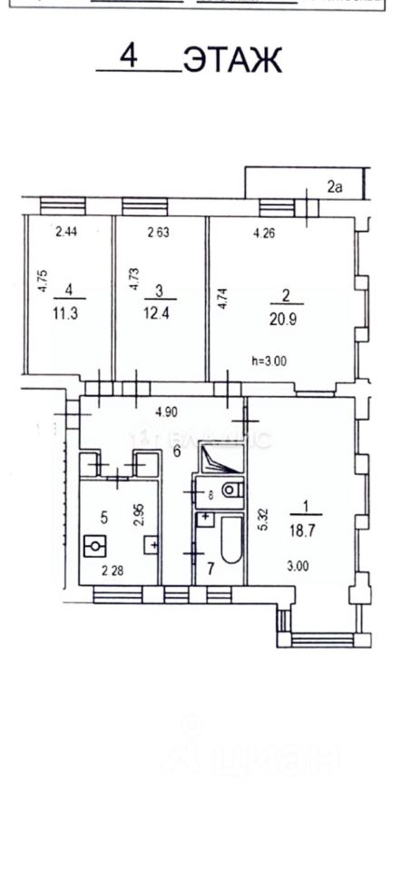 Продажа 4-комн квартиры на вторичном рынке 3-я Кабельная улица, 2