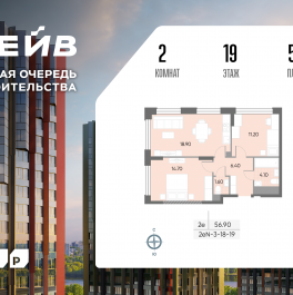 Продажа 2-комн квартиры в новостройке Борисовские Пруды улица, д.1