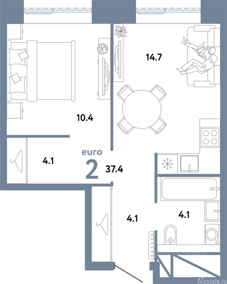 Продажа 2-комн квартиры в новостройке ул Иловайская,  д. 3,  к. 1