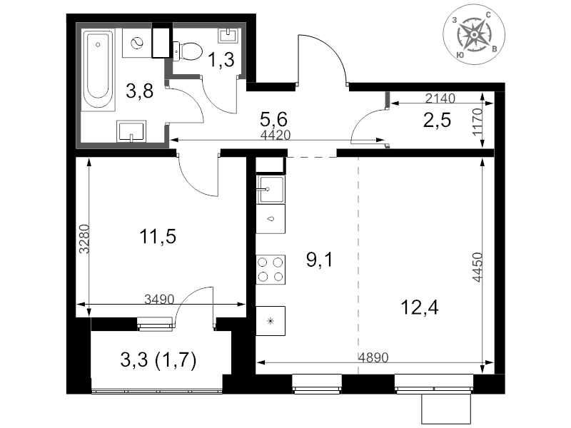 Продажа 1-комн квартиры в новостройке Видное г., Старо-Нагорная ул.,  к. 11