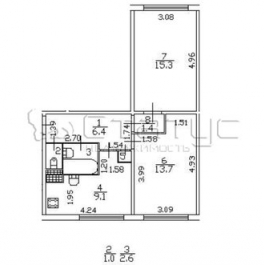 Продажа 2-комн квартиры на вторичном рынке ул Купчинская,  д. 8,  к. 1