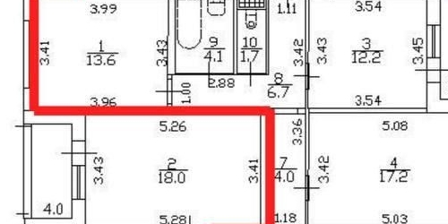 4-комн квартира улица Доблести, 17к2