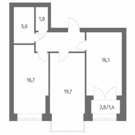 Продажа 2-комн квартиры на вторичном рынке улица Академика Константинова,  д. 1 к1 с1