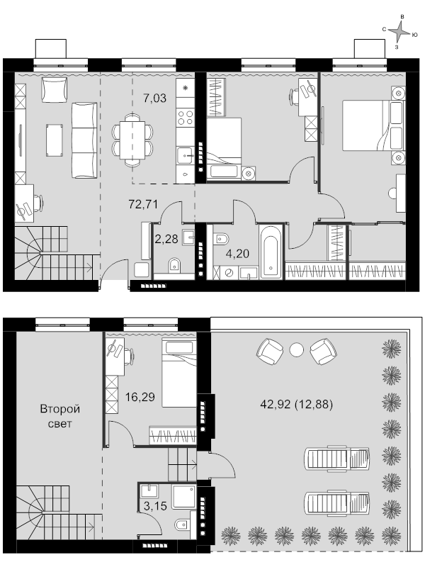 Продажа 3-комн квартиры в новостройке Мартемьяново д., Радужная ул.,  к. 2