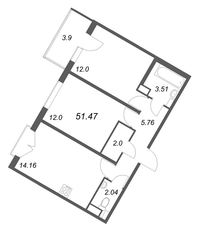 Продажа 2-комн квартиры в новостройке Стрельна п., Будённого пр-кт,  к. 5.5