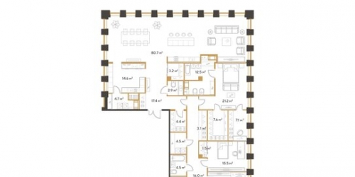 3-комн квартира Муринский 2-й пр-кт,  д. 24,  к. 2