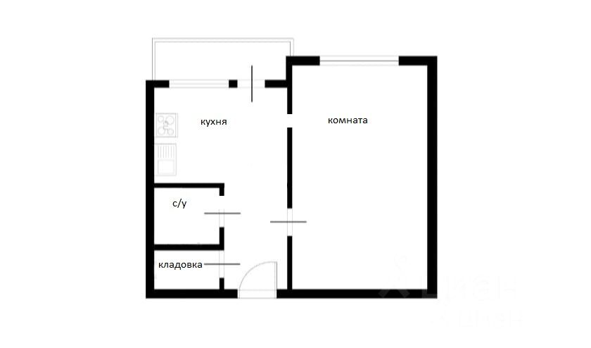 Аренда 1-комн квартиры на вторичном рынке Череповецкая улица, 16