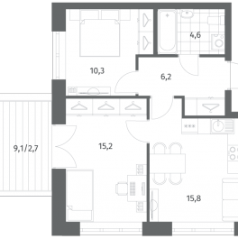 Продажа 2-комн квартиры в новостройке Новоселье п., к. 2.4 Продажа 2-комн квартиры в новостройке Новоселье п., к. 2.4