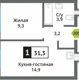 Продажа 1-комн квартиры в новостройке Красногорск, Московская область, Красногорск, мкрн. Опалиха