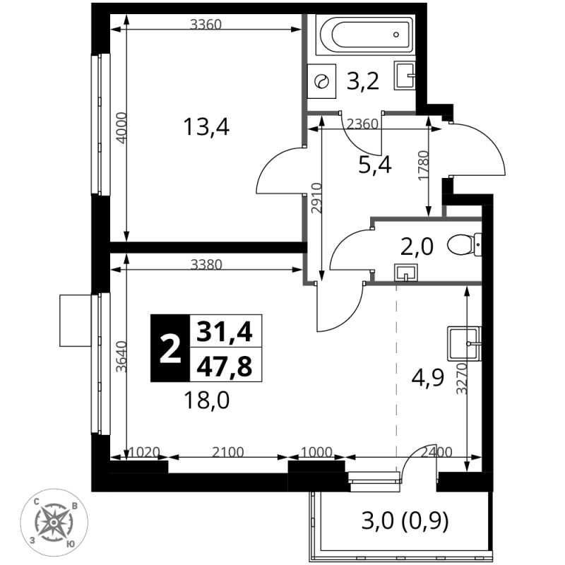 Продажа 1-комн квартиры в новостройке Сапроново д., Калиновая ул.,  к. 5
