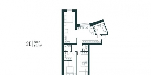 3-комн квартира улица Блохина,  д. 6/3