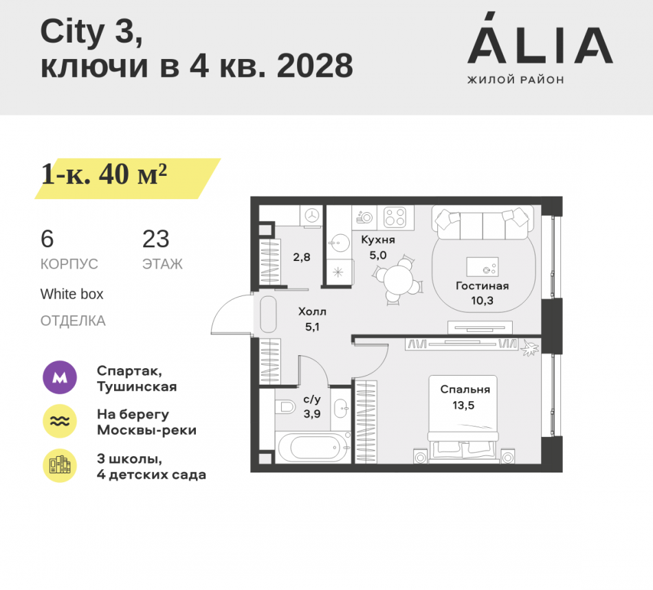 Продажа 1-комн квартиры в новостройке СЗАО, Лётная улица, 95Б