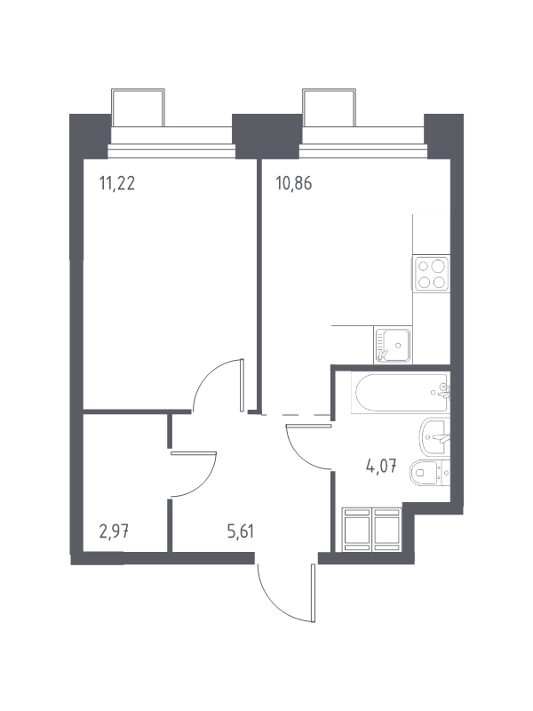 Продажа 1-комн квартиры в новостройке Дудкино д., Цветочная ул.,  к. 2.3
